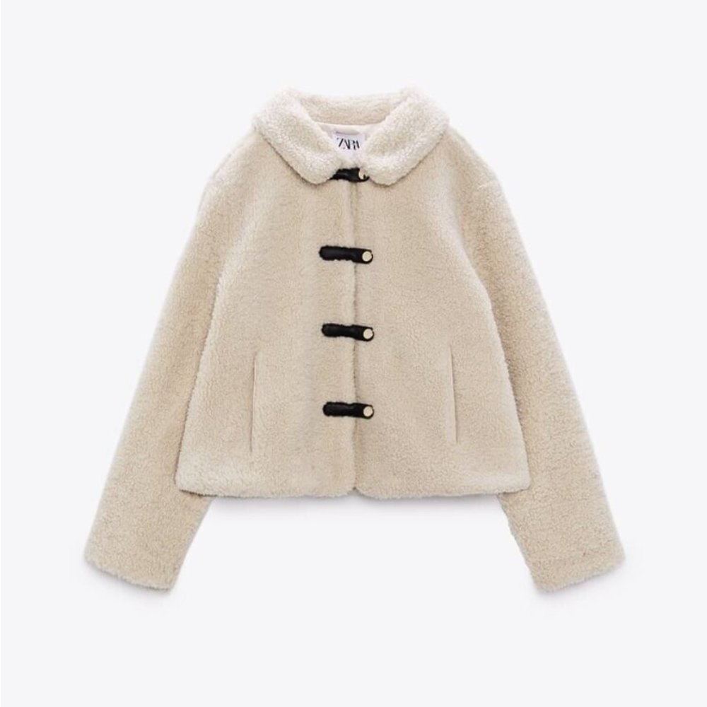 Zara Cropped Fleece Jacket